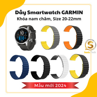 [Mẫu 2024] Garmin dây đồng hồ thông minh từ tính,cho Approach,Forerunner,Venu,Vivo,Move,Fenix size 20mm-22mm, Sonic Tech