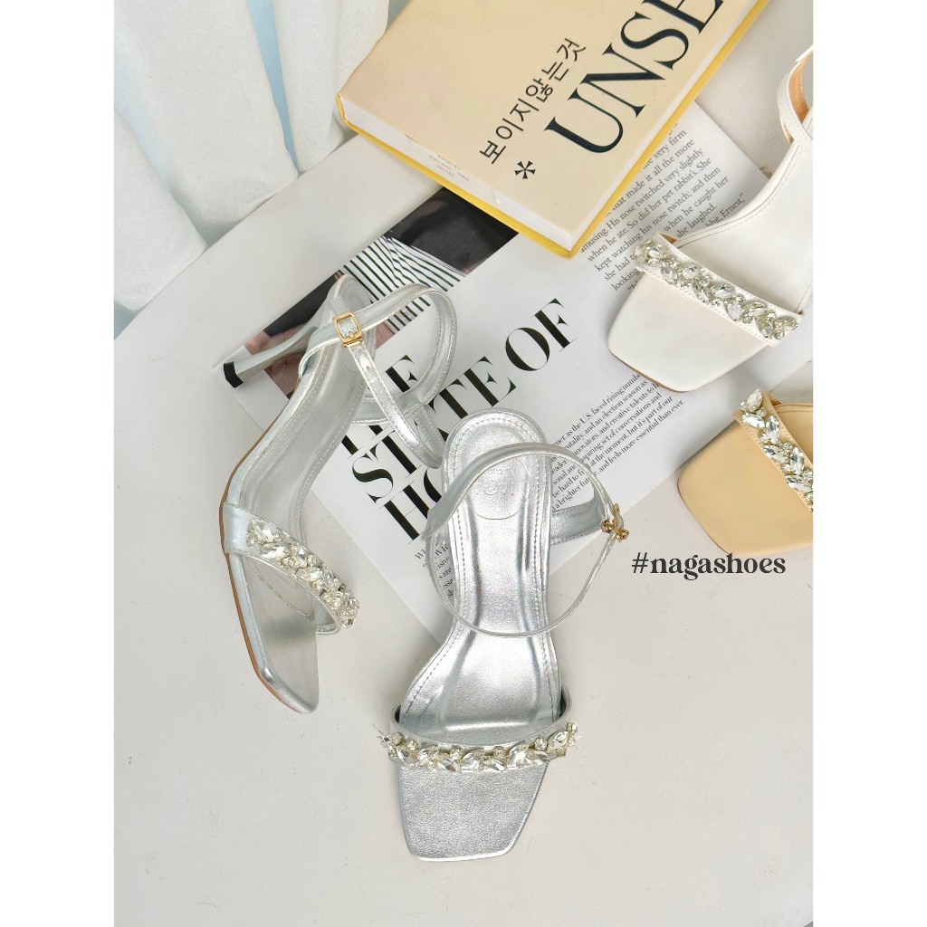 CAO GÓT NAGASHOES QUAI NGANG ĐÍNH DÂY ĐÁ 8P NAC247