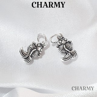 Charm bạc treo cá long nhãn C764, Bạc 925 - Charmy