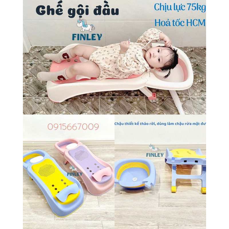 Ghế gội đầu chịu lực 75kg chính hàng Finley