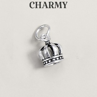 Charm bạc treo vương miện c775, bạc 925 - charmy