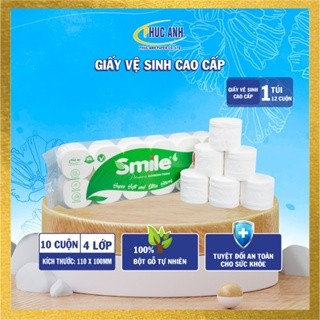 Giấy vệ sinh cuộn cao cấp, cuộn giấy vệ sinh 3 lớp an toàn cho da