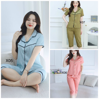 Set Pyjama lửng chất lụa cai cấp