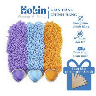 [CHE TÊN] 100gr Sáp Wax Lông Ánh Nhũ HoLin Waxing Cao Cấp, Thơm Mùi Nhẹ Siêu Bám Lông Tặng Que 1023