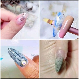 Cọ ombre cọ tán omber( đầu dẹt , cán gỗ đen)