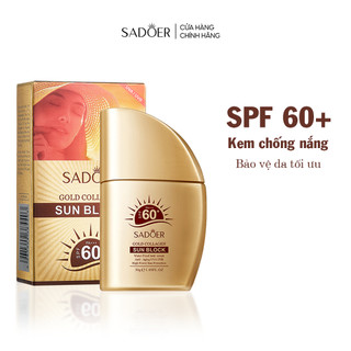 Kem chống nắng SADOER chống thấm nước kiểm soát dầu dưỡng da dưỡng trắng thoáng da mỏng nhẹ bảo vệ da