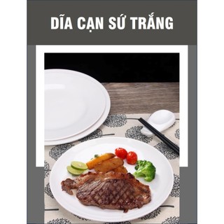 DĨA TRÒN CẠN SỨ TRẮNG – ĐỦ SIZE  (CỠ 6,7,8,9)