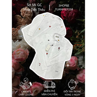 ⚡️ - sơ mi - sơ mi trắng gc hoạ tiết thêu dài tay - chuẩn loại 1 hàng qccc