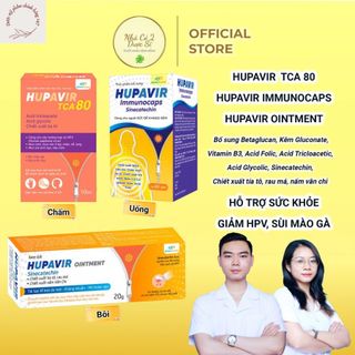 {GIẢM 50% ÁP MÃ VIDEO} Bộ Chấm Bôi Uống Hupavir TCA, Hupavir Ointment, Hupavir Immunocaps-Tăng đề kháng, hỗ trợ SMG