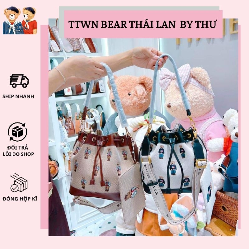 Túi rút dây bigsize TTWN BEAR THÁI LAN chính hãng TN 3702