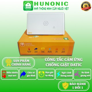 Công Tắc Thông Minh Wifi Cảm Ứng, Công Tắc Chống Giật Cho Bình Nóng Lạnh Hunonic Datic