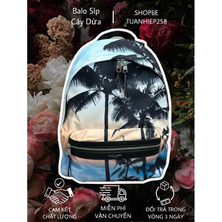⚡️ - balo slp - balo slp cây dừa hawai sắc mầu - bản cao cấp chuẩn hàng qccc loại 1 qc
