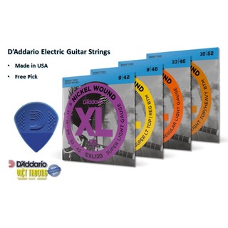 Dây đàn guitar điện d'addario electric guitar strings exl120 exl125 exl110 exl140