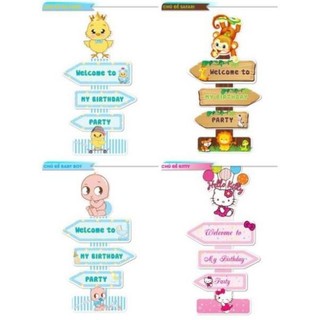 Cây Welcome Format Trang Trí Sinh Nhật - Bảng Welcome Trang Trí Bàn Tiệc Cho Bé Nhiều Mẫu - Welcome Giấy Cứng