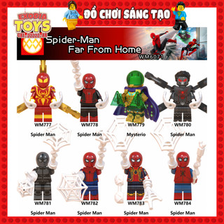 Xếp hình Minifigure Marvel siêu anh hùng Người Nhện Xa Nhà : Far From Home - Đồ Chơi Lắp Ghép Sáng Tạo - WM6071