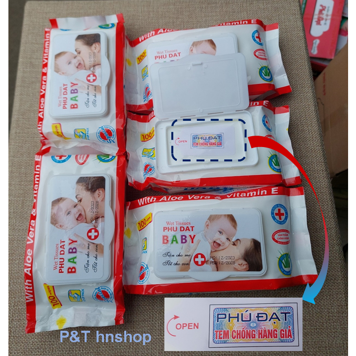Khăn Ướt PHÚ ĐẠT Baby – Hàng Chính Hãng Dán Tem Chống Hàng Giả
