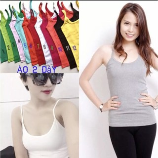 Áo thun hai dây nữ áo thun ôm nữ 2 dây, mềm mịn