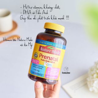 Vitamin tổng hợp cho bà bầu nature made prenatal multi + dha mỹ hộp 150 viên