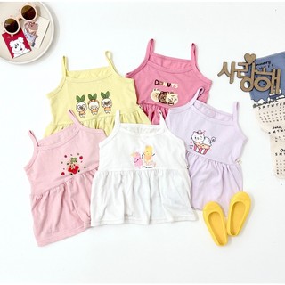 Set 3 Áo 2 dây cotton xuất cho bé BaoBao chất liệu mềm mát
