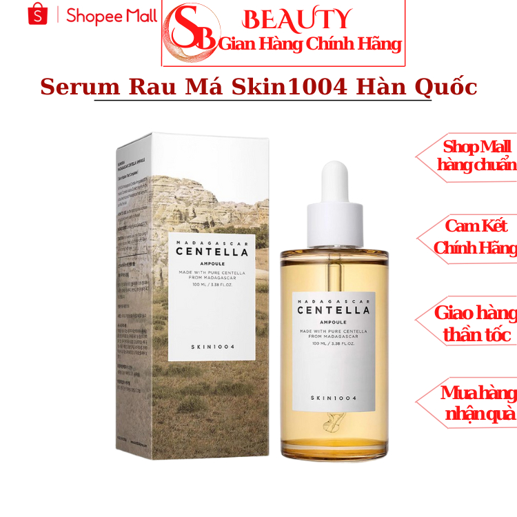 Serum Rau Má Skin1004 Madagascar Centella Asiatica Ampoule 30ml - 55ml - 100ml Tinh Chất Skin 1004 Hàn Quốc Chính Hãng