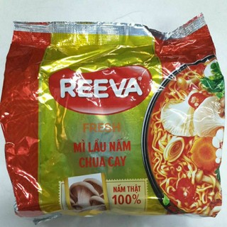 Lốc 5 gói mì lẩu nấm chua cay reeva 425g