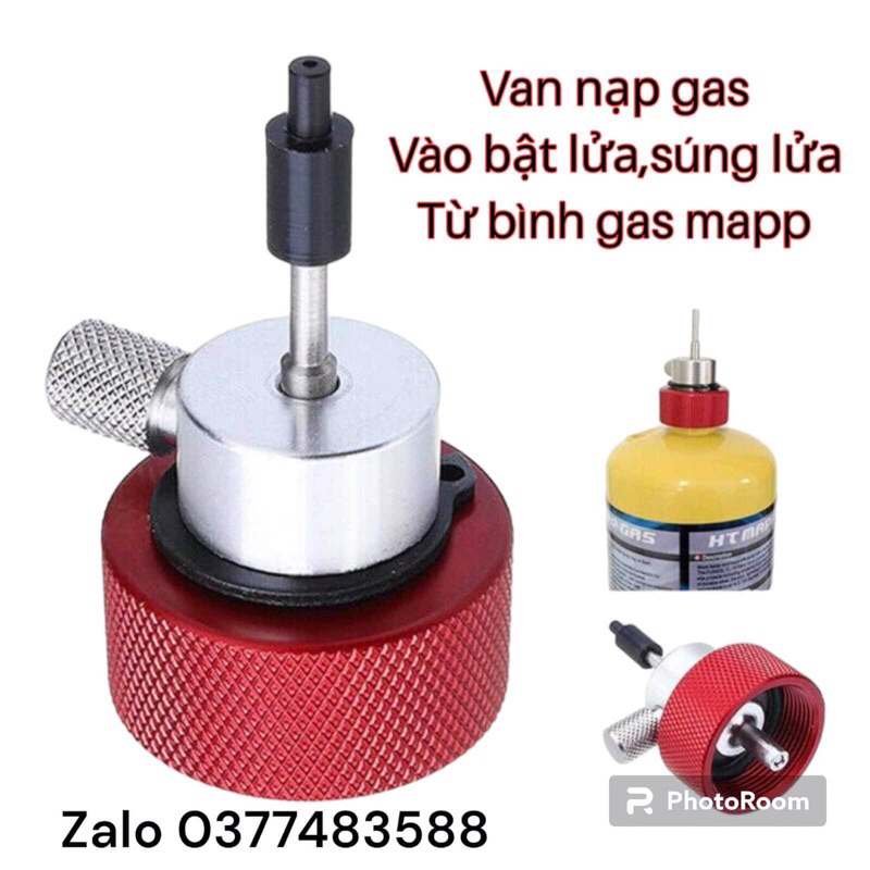 Van Nạp Gas Bật Lửa Từ Bình Gas Mapp