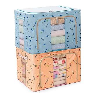 Hộp đựng quần áo,chăn ga 66L - túi đựng đồ chơi Living Box có khung sắt chắc chắn đa năng