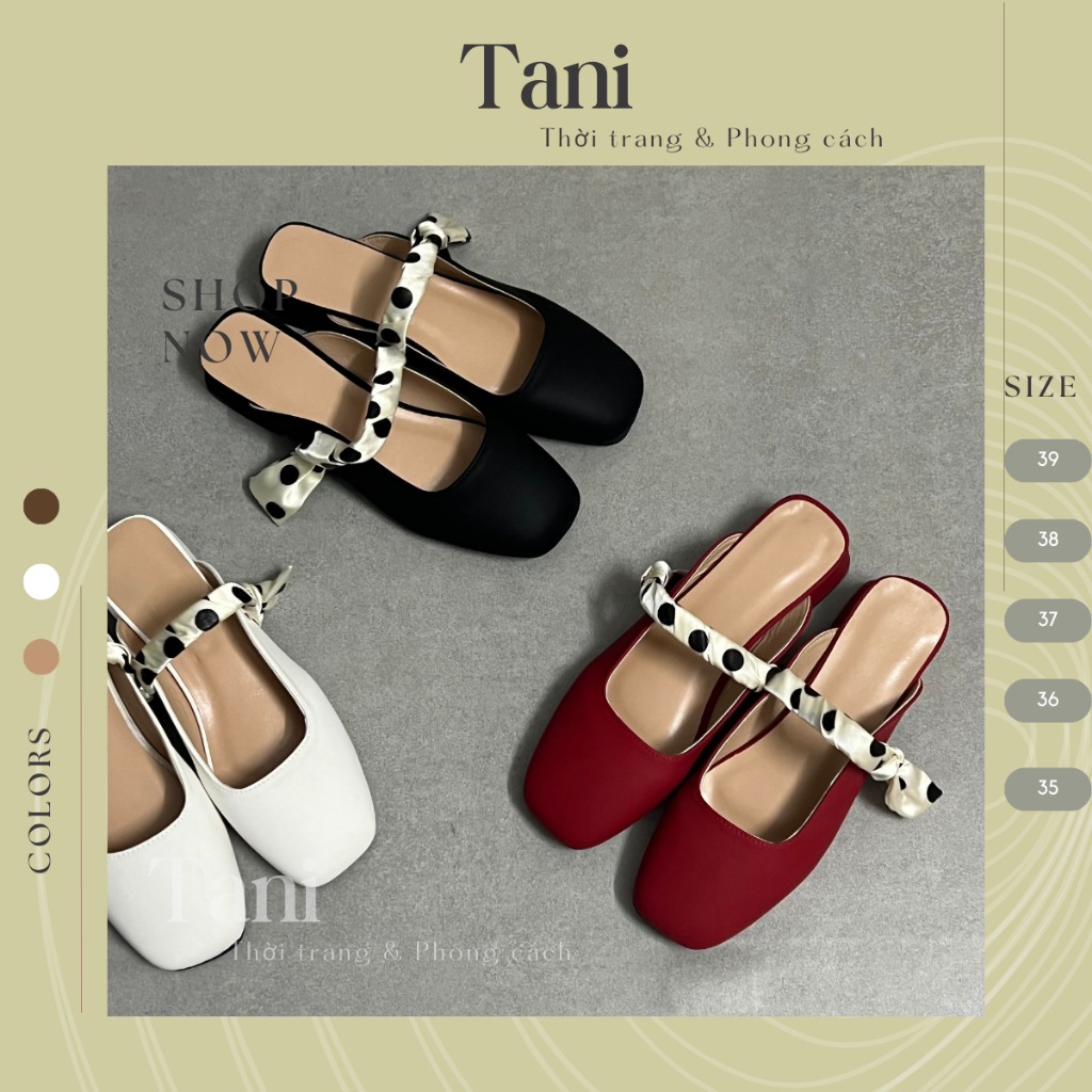 Giày nữ, giày búp bê sục nữ phong cách Hàn Quốc kiểu dáng thanh lịch Tani