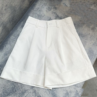 Quần short nữ MEELY ống rộng lưng cao đáp gấu vải Kaki sợi chun