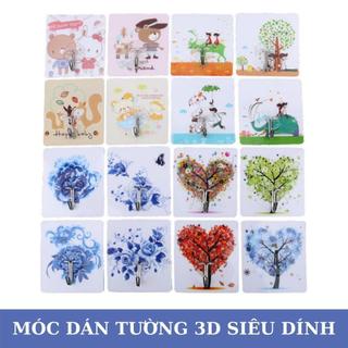 Combo 5-10 Móc dán tường HOẠ TIẾT 3D siêu dính siêu chắc chắn