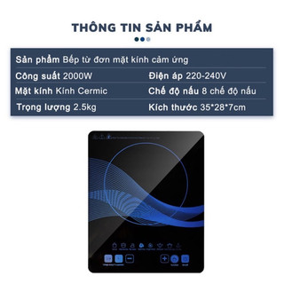 ( tặng silicon có hoặc ko tuỳ đợt ) Bếp Điện Từ Đơn PL 2200w