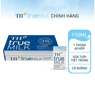 Thùng 48 hộp sữa tươi tiệt trùng có đường TH True Milk 110ml (110ml x 48)