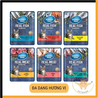 Pate mèo Snappy Tom Real Fish 85G, thịt cá thật