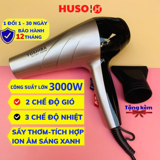 Máy sấy tóc công suất lớn TOSHIBA máy sấy 2 tốc độ gió,3 chế độ nhiệt bảo hành 12 tháng- HUSO