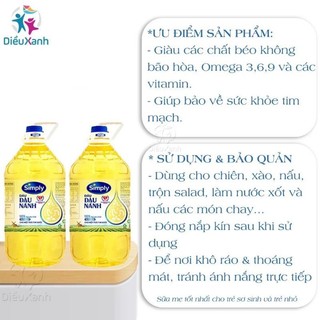 Dầu ân Simply 2 Lít ( Đậu Nành -Gạo Lứt)