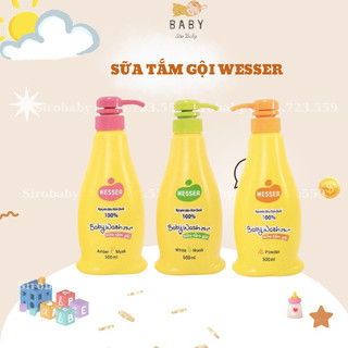 Sữa tắm gội wesser 500ml sữa tắm gội toàn thân cho bé sơ sinh