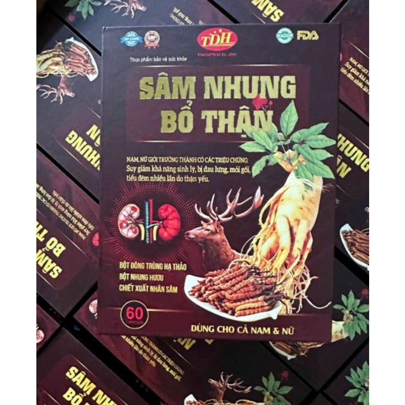 Sâm nhung bổ thận hộp gỗ