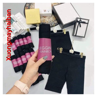  HV - Quần legging cuộn tím chất đẹp Quần legging ngố Maika nâng mông co dãn 4 chiều 