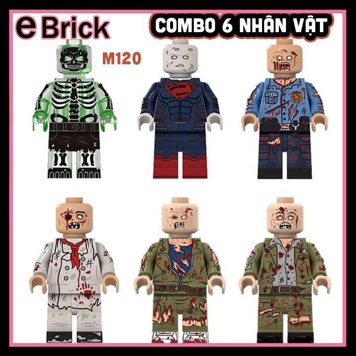 Combo 6 Nhân Vật Combo 8 Nhân vật  Mô hình Quân Sự Zombie Quân Đội Kỳ Dị M120