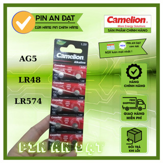 Pin AG5/ LR48 /LR754 dùng cho máy trợ thính, máy tính Casio ...10 viên/ vỉ
