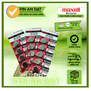 Vỉ 5 viên pin cr2032 - cr2025 - cr2016 maxell lithium 3v - japan