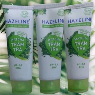 GEL RỬA MẶT NGỪA MỤN HIỆU QUẢ HAZELINE MATCHA TRÀM TRÀ 50G SẠCH SÂU DỊU NHẸ
