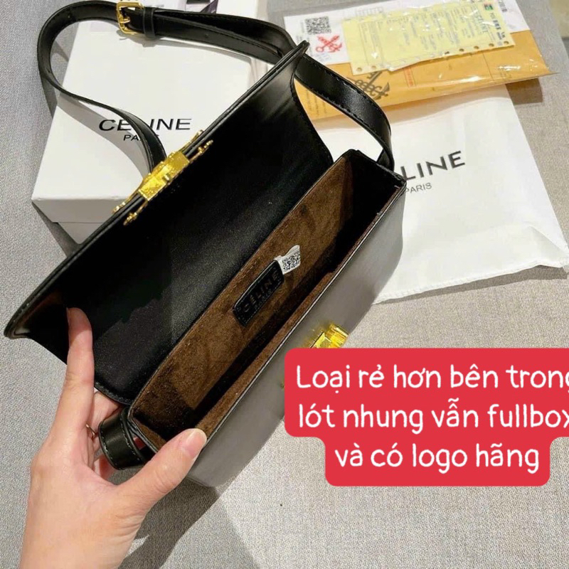 Túi đeo kẹp nách nữ hãng Ce.li.ne cao cấp ví dáng dài size 22cm khóa bấm chữ X thời trang LISA BlackPink