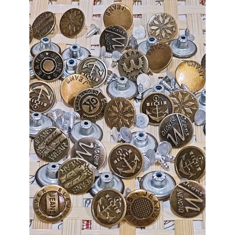 1 gói= 48-50 nút cúc nút quần jean 15mm