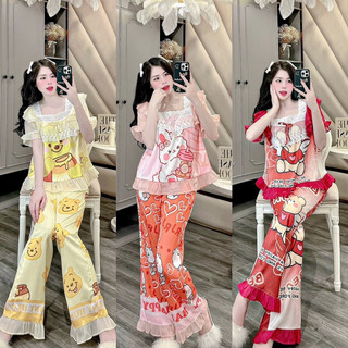 SET BỘ TIỂU THƯ TAY NGẮN QUẦN DÀI LỤA XƯỚC