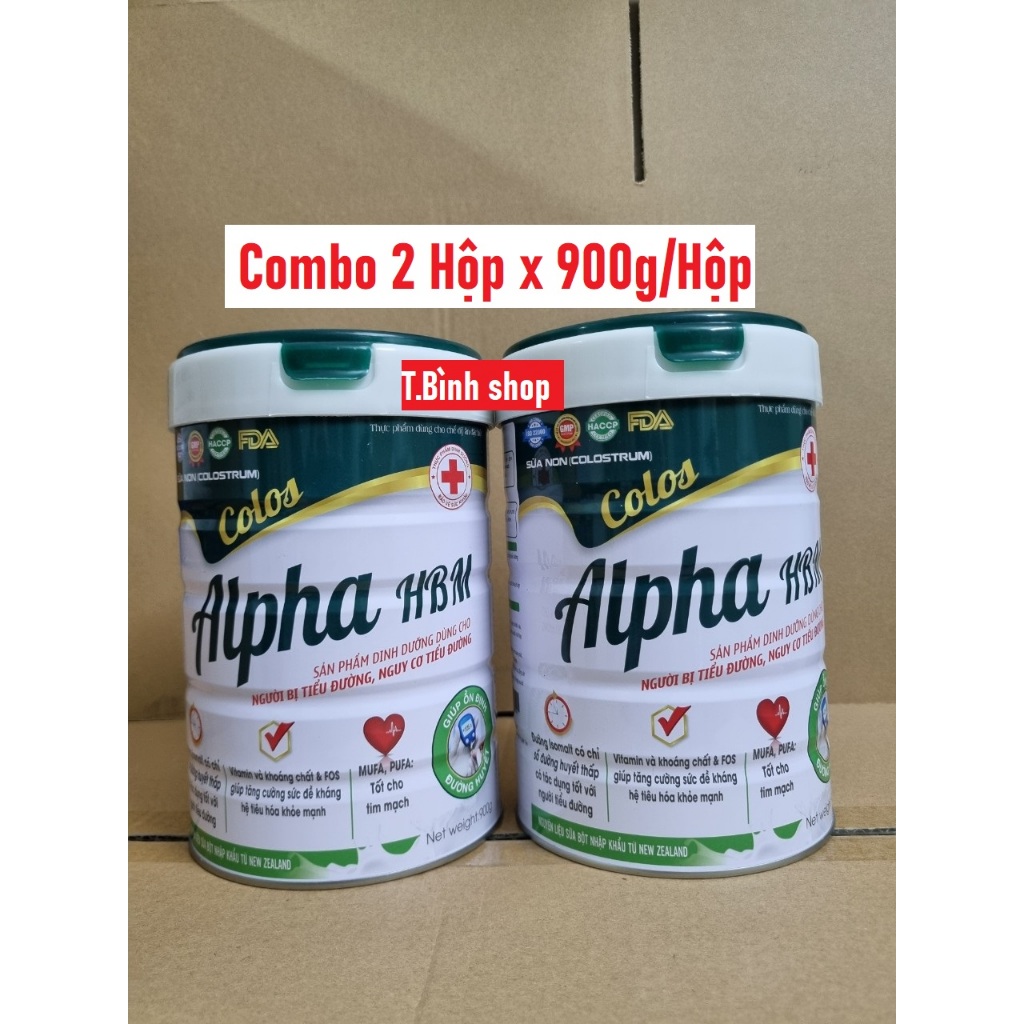 [Combo 2hộp 900g, HSD 2026] Sữa non cho người bị tiểu đường ALPHA HBM .