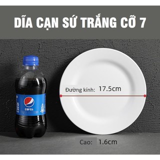 DĨA TRÒN CẠN SỨ TRẮNG – ĐỦ SIZE  (CỠ 6,7,8,9)