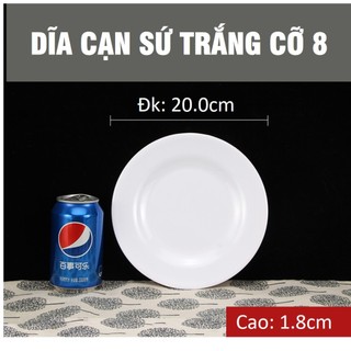 DĨA TRÒN CẠN SỨ TRẮNG – ĐỦ SIZE  (CỠ 6,7,8,9)