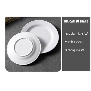 DĨA TRÒN CẠN SỨ TRẮNG – ĐỦ SIZE  (CỠ 6,7,8,9)