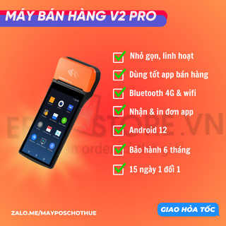Sunmi V2 Pro - Máy bán hàng nhận đơn hàng in app giao hàng